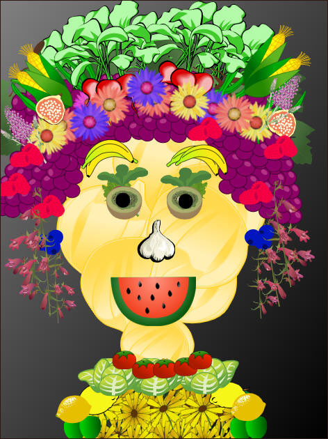 sample student arcimboldo portrait