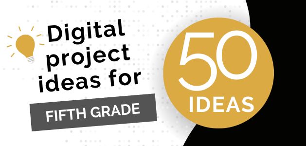 graphic image that states 50 ideas for fifth grade