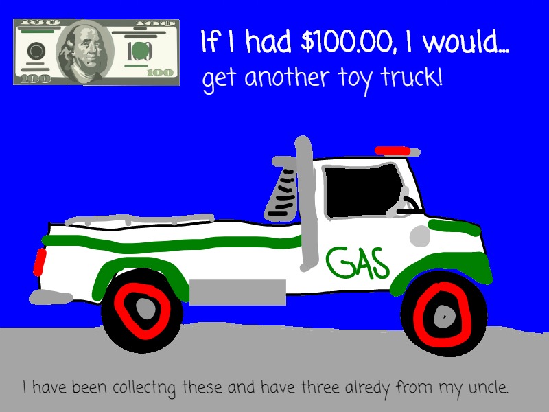 student claim they would buy a toy truck