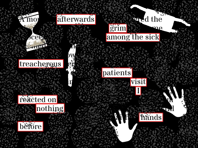 blackout poem made from text in The Legend of Sleepy Hollow